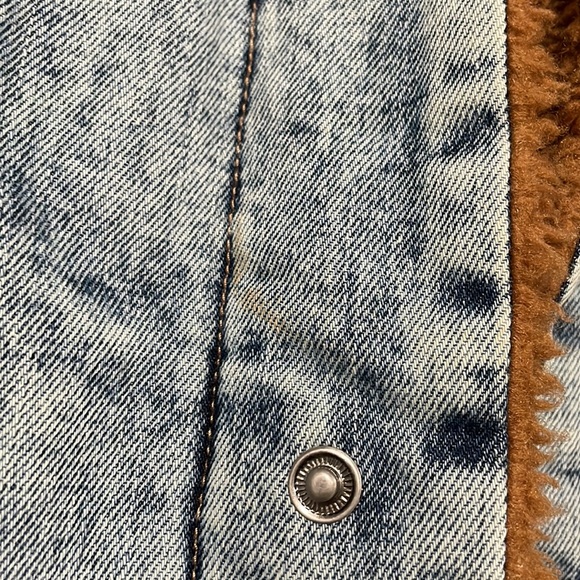 NEW Buffalo David Bitton Blue Mens Acid Wash Sherpa Denim Jacket - Large - Picture 9 of 13